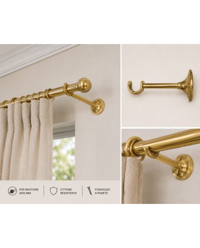 SUPPORTO BASTONE ORO MM.30X180