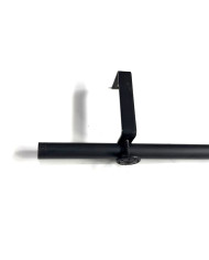 BASTONE FERRO DECO.NERO CM.120 CON SUPPORTO FD412