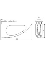 REGGIMENSOLE PER LEGNO O VETRO 180MM  CROMOSAT