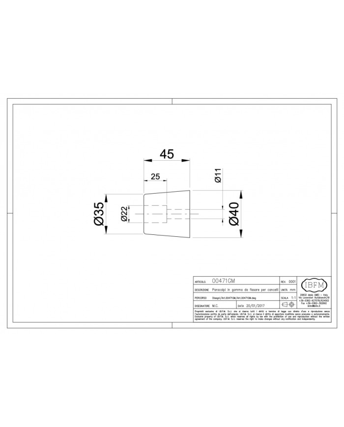GOMMINO PARACOLPI D.40X25