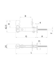 FERMAPORTE OMETTO REGOLAB.NERO CON VITE+ TASSELLO