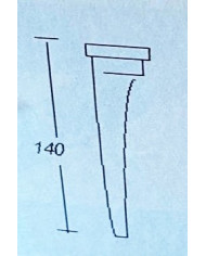PIEDINO ALLUMINIO LUCIDO H.90 CONFALONIERI