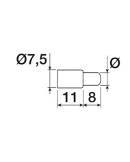 REGGIPIANO NYLON BIANCO INCASTRO MM.5