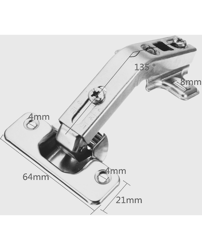 CERNIERA COLLO PIEGATO D.35 CON BASETTA DANCO