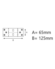 PIASTRINE TAVOLI 45° H.66 ZINCATA