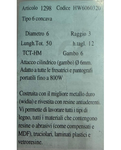 FRESA LEGNO TCT D.6 R.3