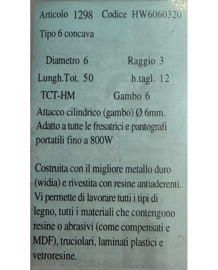 FRESA LEGNO TCT D.6 R.3