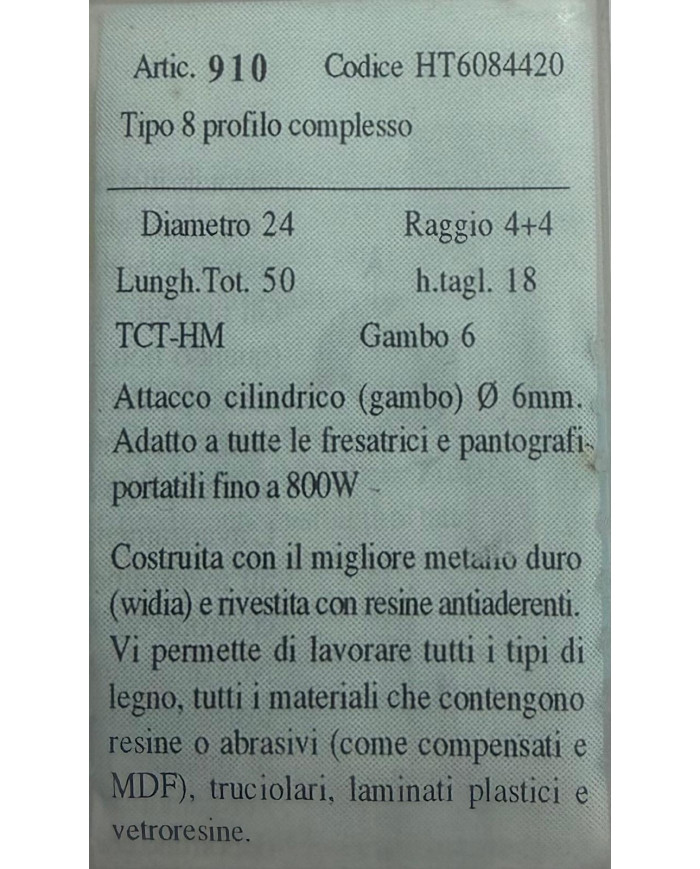 FRESA X LEGNO TCT D.24 R.4+4