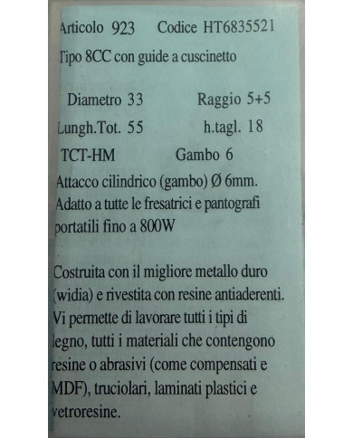 FRESA PER LEGNO TCT D.33 R.5+5
