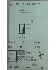 FRESA PER LEGNO TCT D.17 G.6