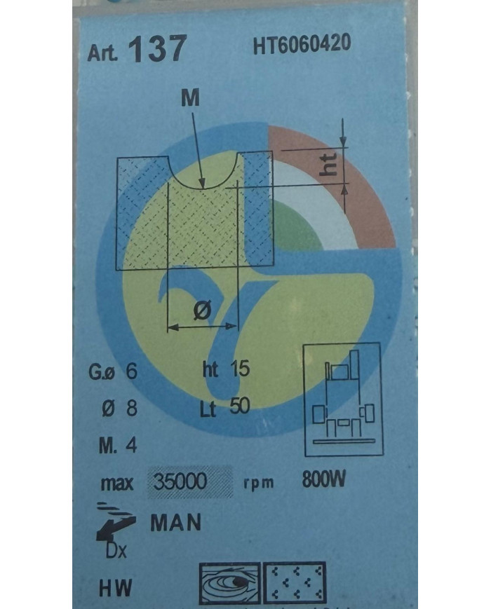 ESP FRESA TPER LEGNO TCT D.8 R.