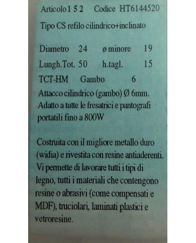 FRESA PER LEGNO TCT D.24 45