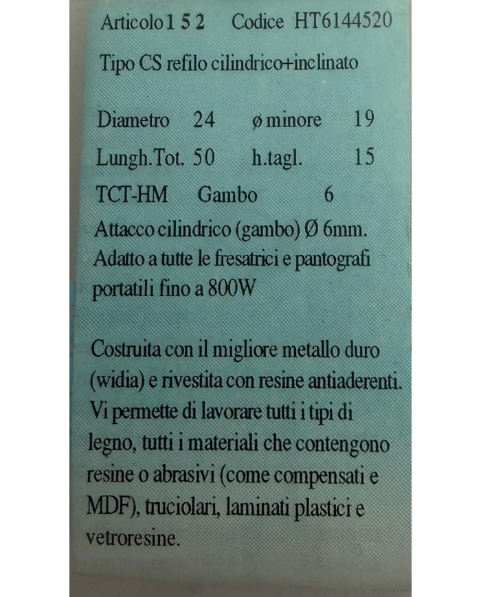 FRESA PER LEGNO TCT D.24 45