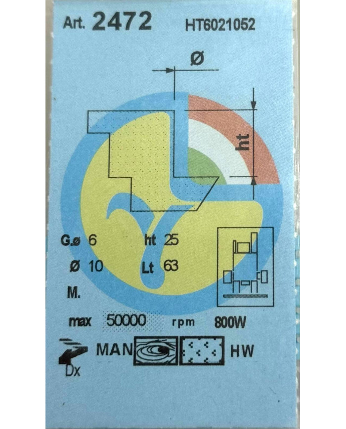 FRESA HV G.6 TP.2TT D.10X25