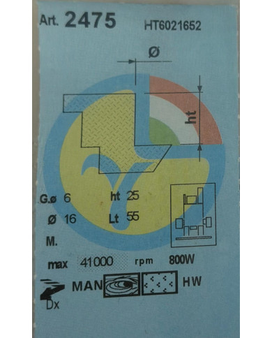 FRESA HV G.6 TP.2TT D.16X25