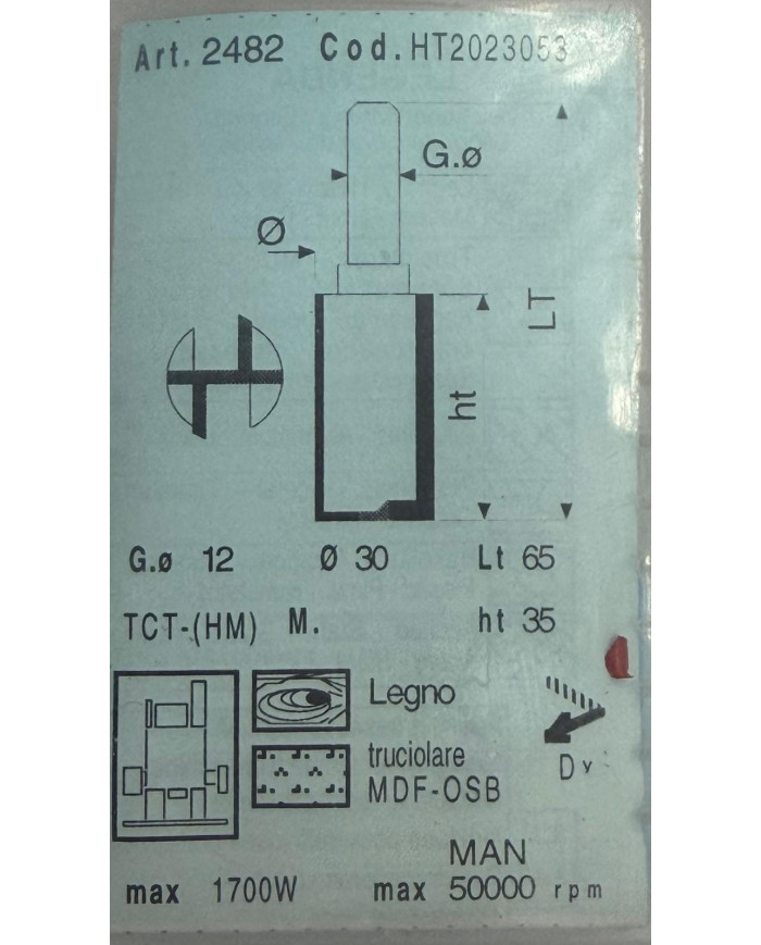FRESA X LEGNO 2TT D.30X35X70 G.12