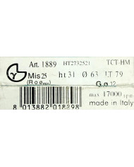 FRESA PER LEGNO D.63 R.25 G.12