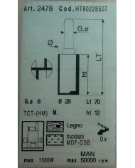 FRESA PANTOGRAFO G.8 D.28 H.12