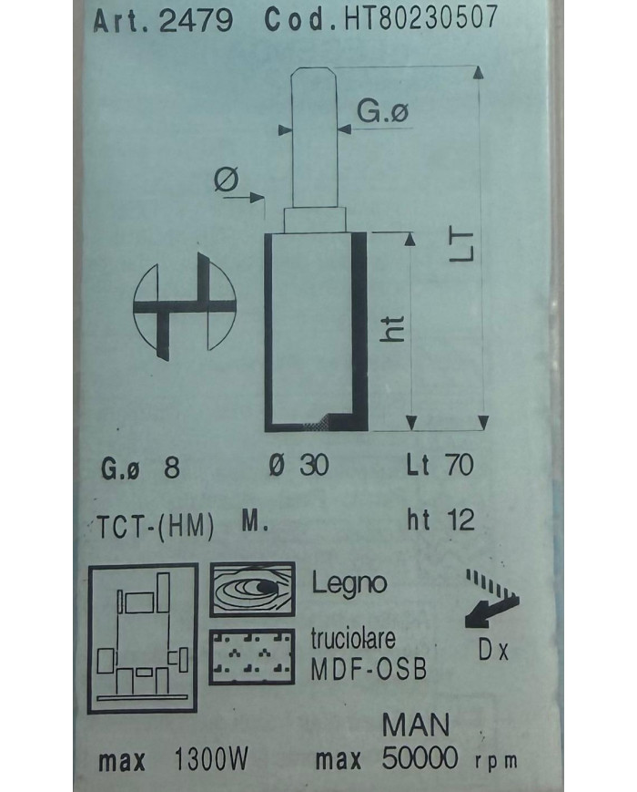 FRESA PANTOGRAFO G.8 D.30 H.12