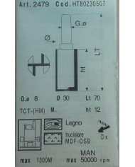 FRESA PANTOGRAFO G.8 D.30 H.12