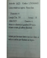 FRESA ROTATIVA OGIVA VHM D.6 G