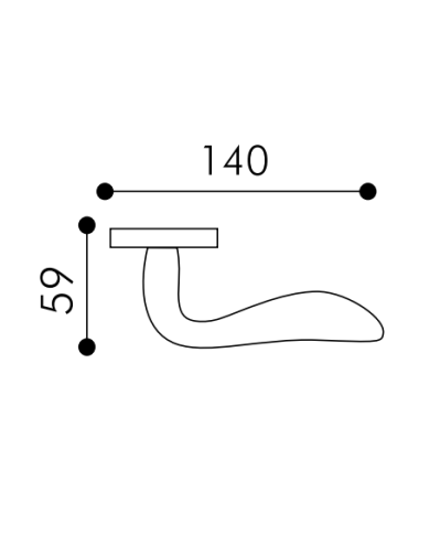 MANIGLIA SOLE C/ROS.45 PVD