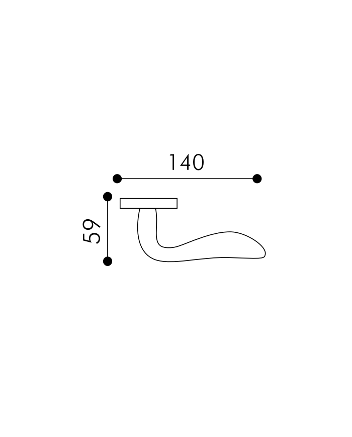 MANIGLIA SOLE C/ROS.45 PVD
