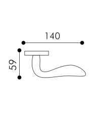 MANIGLIA SOLE C/ROS.45 PVD