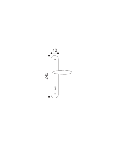 MANIGLIA DOLLY C/PLACCA  OTTONE LUCIDO PVD