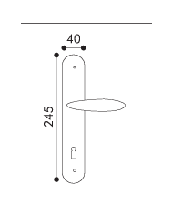 MANIGLIA DOLLY C/PLACCA  OTTONE LUCIDO PVD
