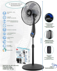 VENTILATORE PIANTANA CM 40 NERO