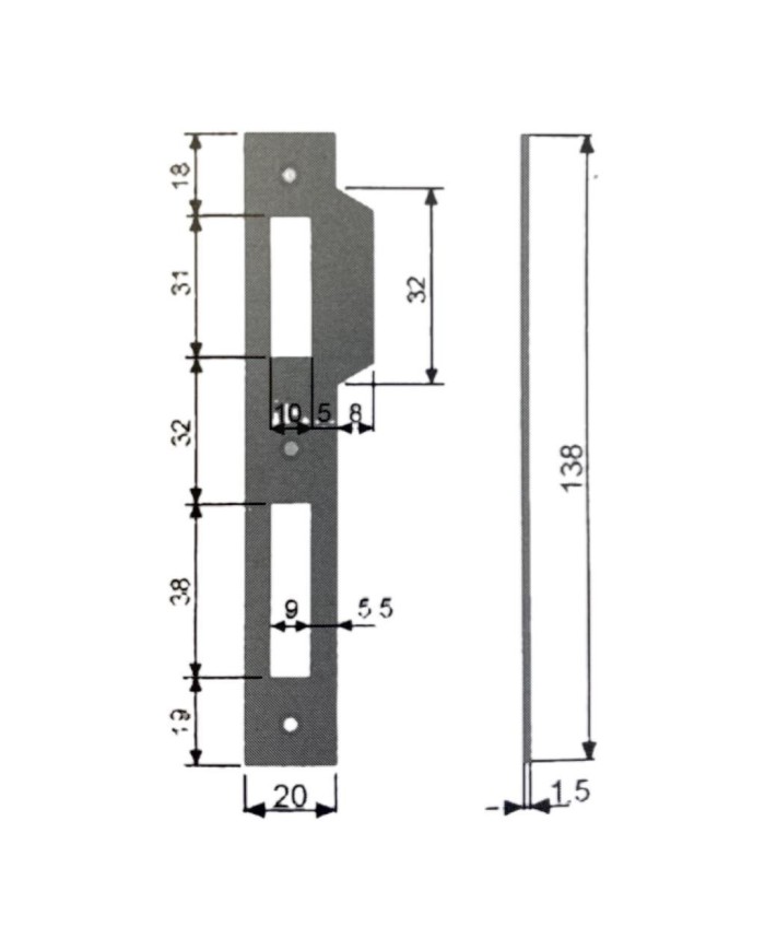 INCONTRO PATENT MM.20 NICHELATO BORDO QUADRO