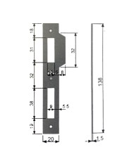 INCONTRO PATENT MM.20 NICHELATO BORDO QUADRO
