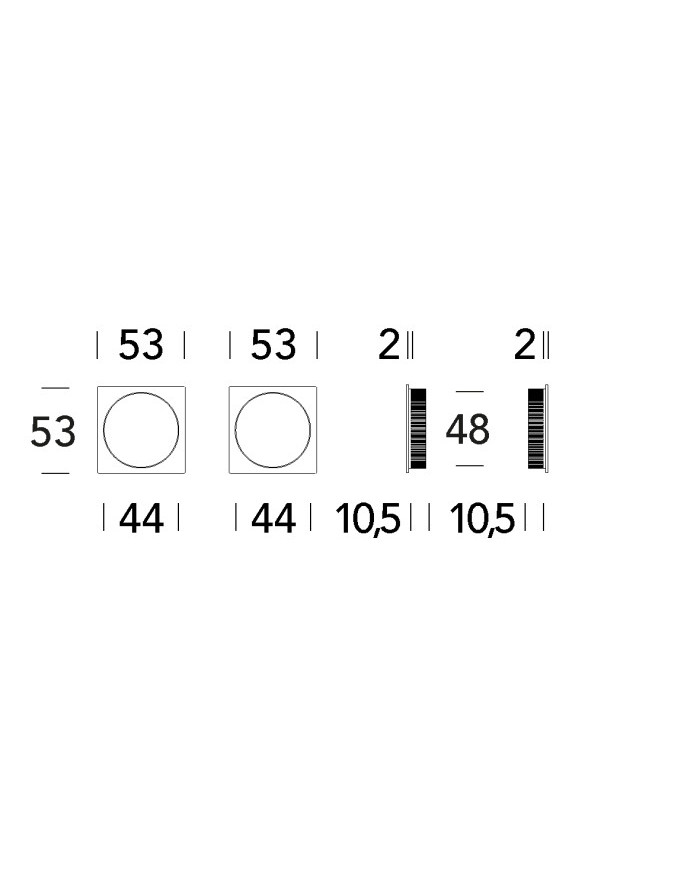MANIGLIA FORO CIECO CROMO SATINATO