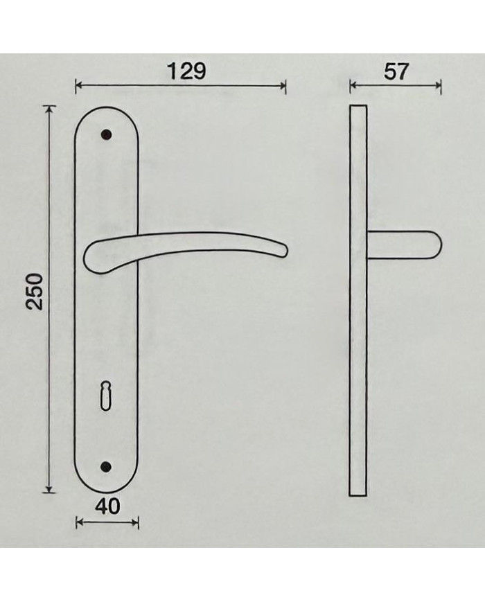 MAN.C/PLACCA 8X70 EURO ZIRCON.
