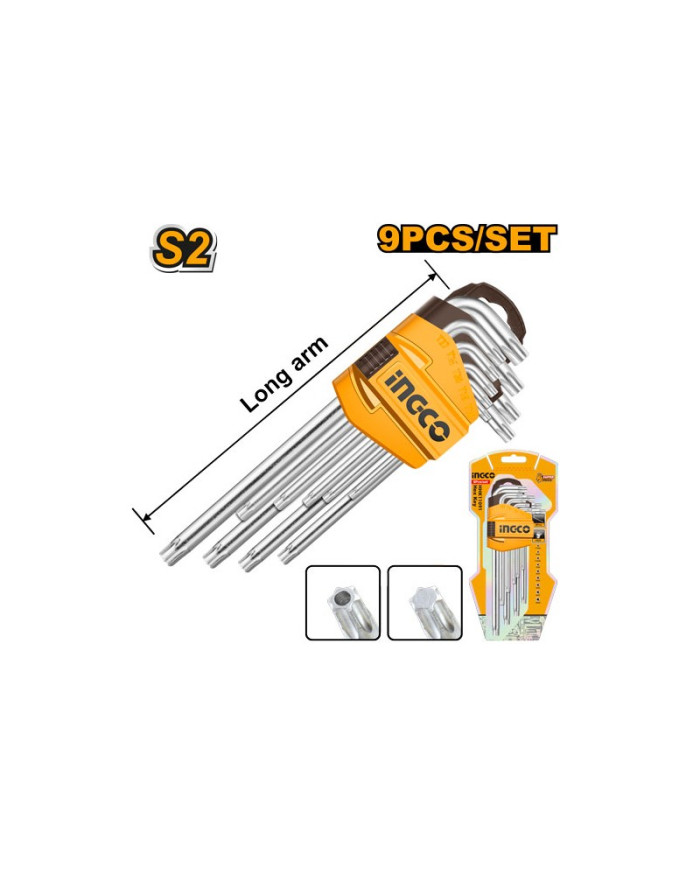 SET 9 CHIAVI TORX C/FORO LUNGHE