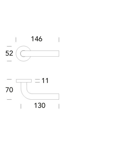 MANIGLIA OSLO  INOX 304 SATINATO F. PATENT