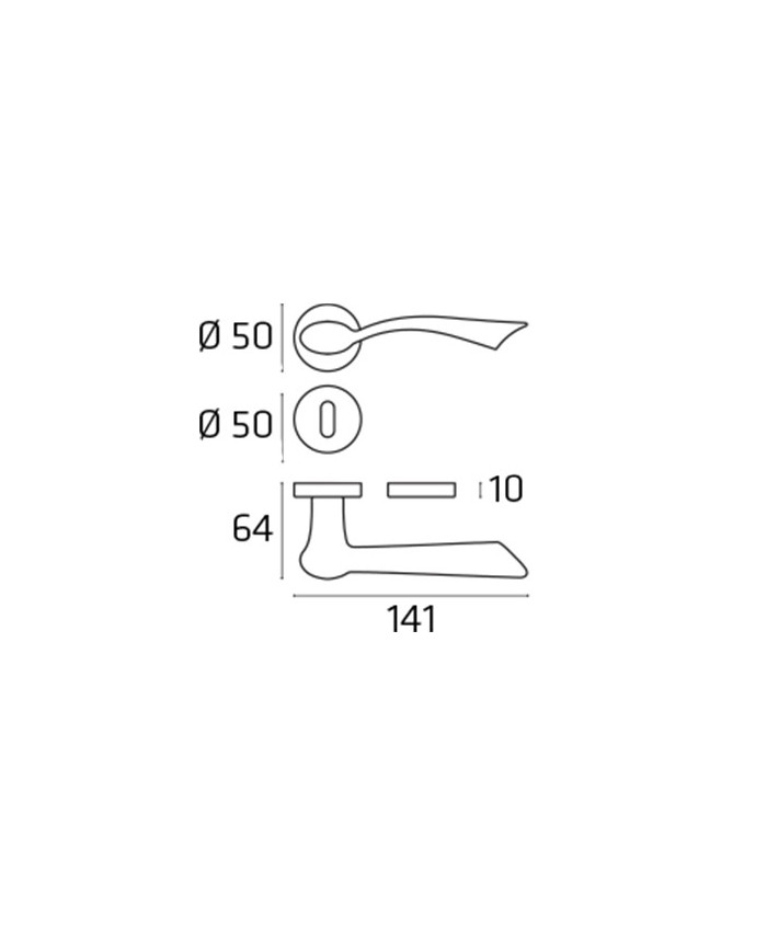 MANIGLIA MAYA F PATENT BRONZATA