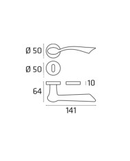 MANIGLIA MAYA F PATENT BRONZATA