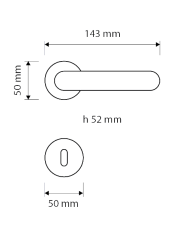 MANIGLIA LOLA  MOKA C/ROSETTA PATENT