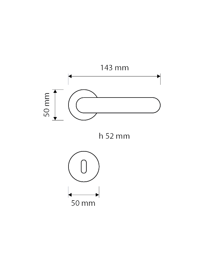 MANIGLIA LOLA  AO C/ROSETTA 0.27 PATENT