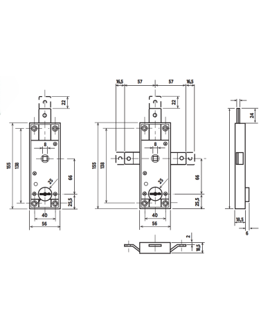 SERRATURA POTENT BASCULANTE DM 1640