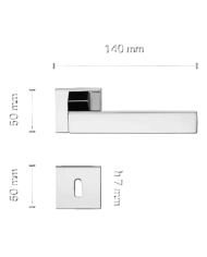 MANIGLIA ANGOLO ALLUMINIO PATENT CROMO SAT