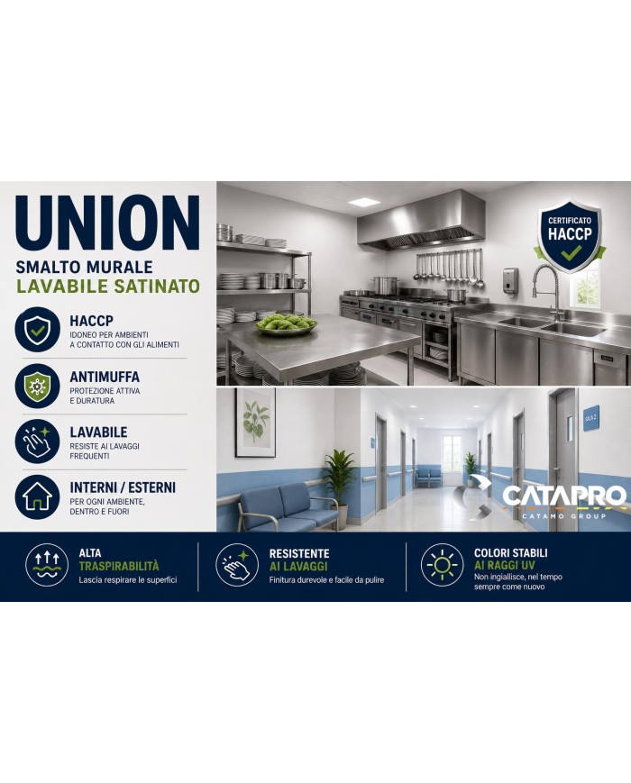 UNION SATIN SMALTO  LAVABILE  HACCP ML75