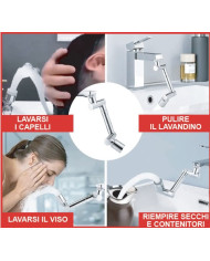 RUBINETTO RUOTABILE IN METALLO CROMATO 180°
