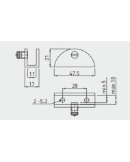 REGGICRISTALLO CROMO LUCIDO 47.5X21 MM