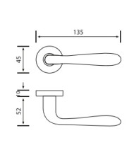MANIGLIA AMALFI IN ZAMA C/ROSETTA PATENT CRS