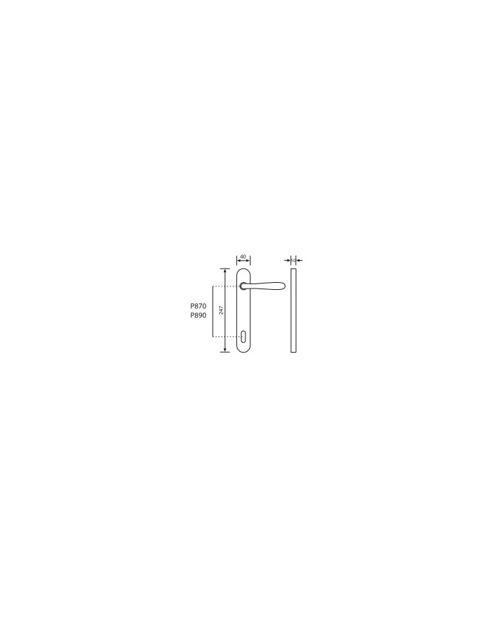 MANIGLIA AMALFI IN ZAMA SU PLACCA PATENT ORO