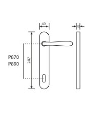 MANIGLIA AMALFI IN ZAMA SU PLACCA PATENT ORO