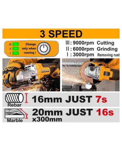 SMERIGLIATRICE BRUSH 1000W D.115MM+2BAT 4AM E DISC